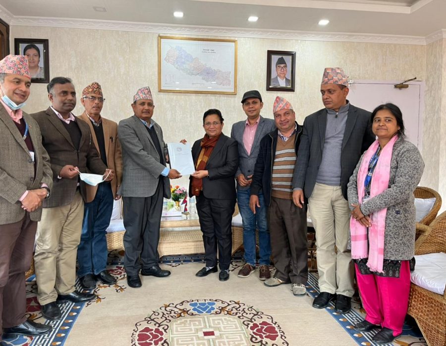 ऊर्जामन्त्री समक्ष हाइड्रोजन ऊर्जासम्बन्धी प्रतिवेदन पेश