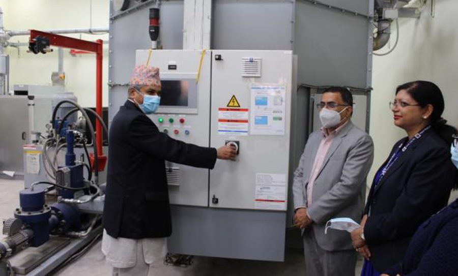 नोट धुल्याएर ब्रिकेट बनाउने ‘नोट स्रेडिङ एण्ड ब्रिकेटिङ सिस्टम’ शुभारम्भ