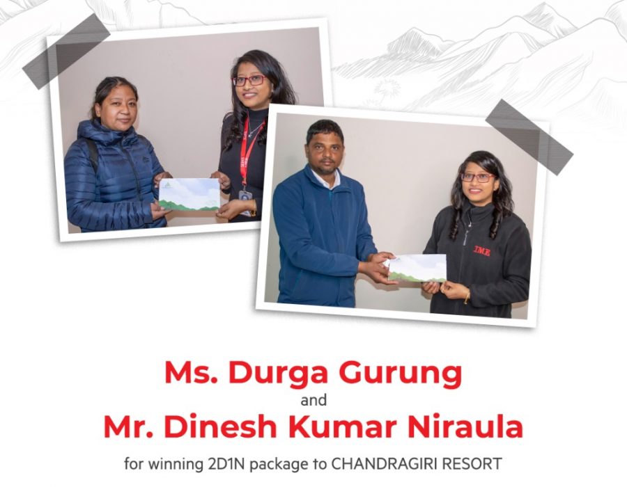 आइएमई पेमार्फत सर्वाधिक हवाई टिकट बुकिङ्गमा चन्द्रागिरि घुम्ने अवसर पाउने बिजेता घोषणा