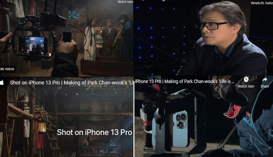 आईफोन १३ प्रो बाट चलचित्र छायांकनका लागि एप्पलले नियुक्त गर्यो ओल्डब्वाईका निर्देशक