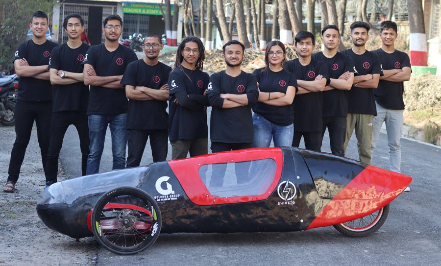 Golchha Groups Support to the EV made by the Students of Thapathali Campus