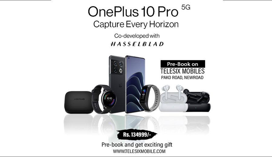 वनप्लस १० प्रोको प्रि-बुकिङ्ग शुक्रबारदेखि, टेलीसिक्स मोबाइल्समा दुई दिनमै १०० यूनिटको प्रि-बुक