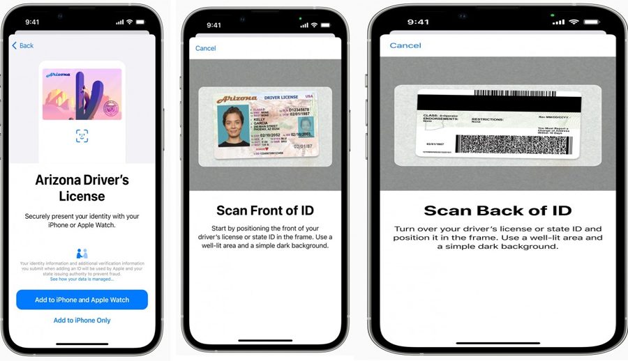 अमेरिकाको एरिजोना राज्यमा एप्पल वालेट एपमा राखिएको लाइसेन्स मान्य हुने
