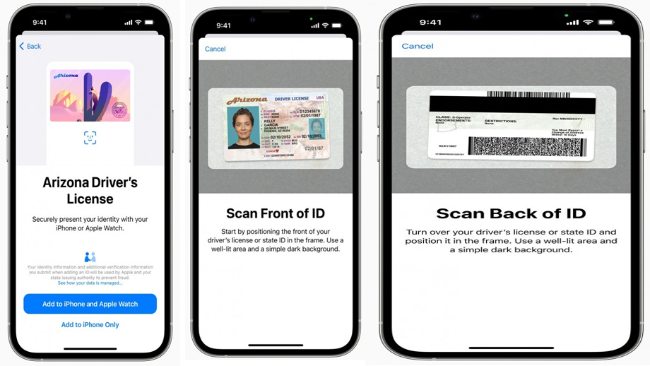 अमेरिकाको एरिजोना राज्यमा एप्पल वालेट एपमा राखिएको लाइसेन्स मान्य हुने