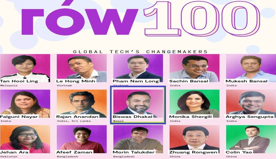 रेस्ट अफ वर्ल्डको १०० टेक चेञ्जमेकरको सूचीमा एफवान सफ्टका विश्वास ढकाल