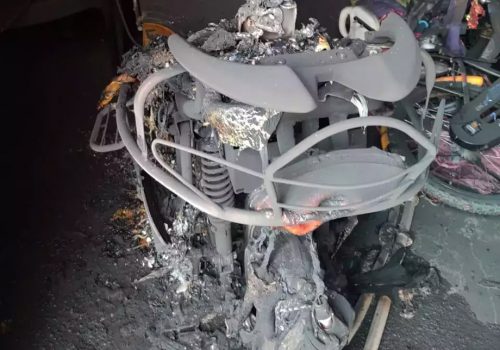 जलेर खरानी भयो हिरोको इलेक्ट्रिक स्कुटर, पग्लियो पुरै स्कुटर बडी