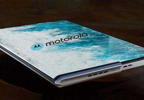 रोलबल डिस्प्ले स्मार्टफोनमा काम गर्दै मोटोरोला, स्क्रिन ठाडो रूपमा रोल हुने