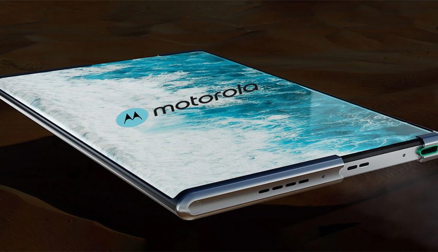 रोलबल डिस्प्ले स्मार्टफोनमा काम गर्दै मोटोरोला, स्क्रिन ठाडो रूपमा रोल हुने
