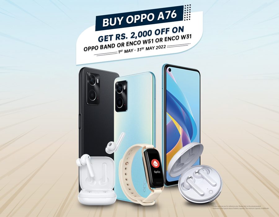मे महिनामा ओप्पो ए–७६ को विशेष अफर