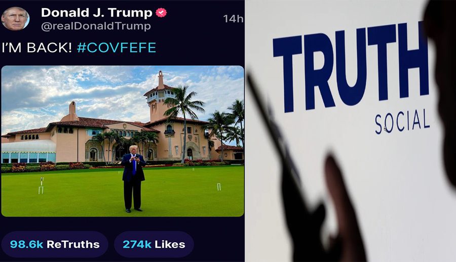 ट्रम्पले पहिलो पटक ट्रूथ सोसियलमा पोस्ट गर्दै लेखे, ‘आई एम ब्याक’