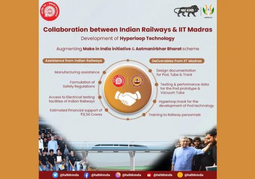 भारतीय रेलवे र आईआईटी मद्रासले भारतमा स्वदेशी हाइपरलूप विकास गर्न सहकार्य गर्ने