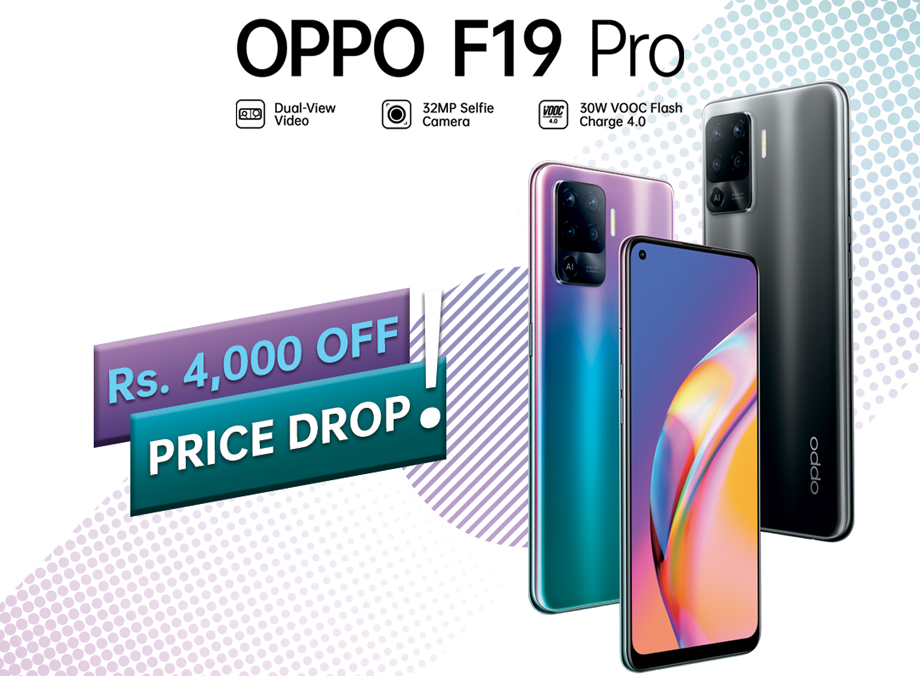 Own the trendsetting OPPO F19 Pro now only at Rs. 35,990