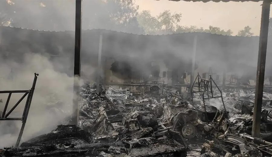 दिल्लीको विद्युतीय सवारी पार्किङमा भयानक आगलागी, एक सयभन्दा बढी ईभी जलेर नस्ट