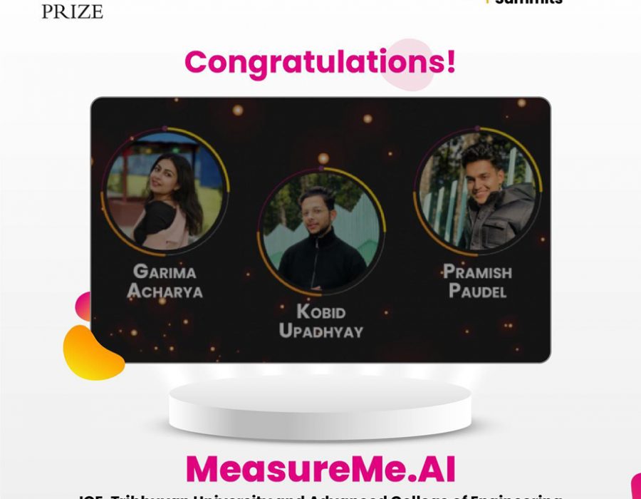 मेजरमी डट एआई टोली हल्ट प्राइज रिजनल्स-काठमाडौं समिटको बिजेता