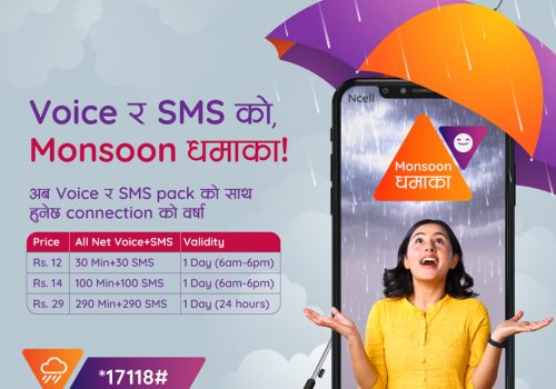 एनसेलले ल्यायो अनलिमिटेड डाटा र आकर्षक अल नेट भ्वाइस, एसएमएस बन्डल प्याकहरु