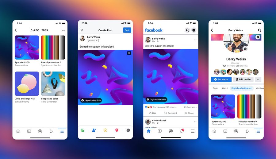 मेटाले केहि क्रिएटरहरुलाई आफ्नो एनएफटीहरू फेसबुकमा पोस्ट गर्न दिँदै