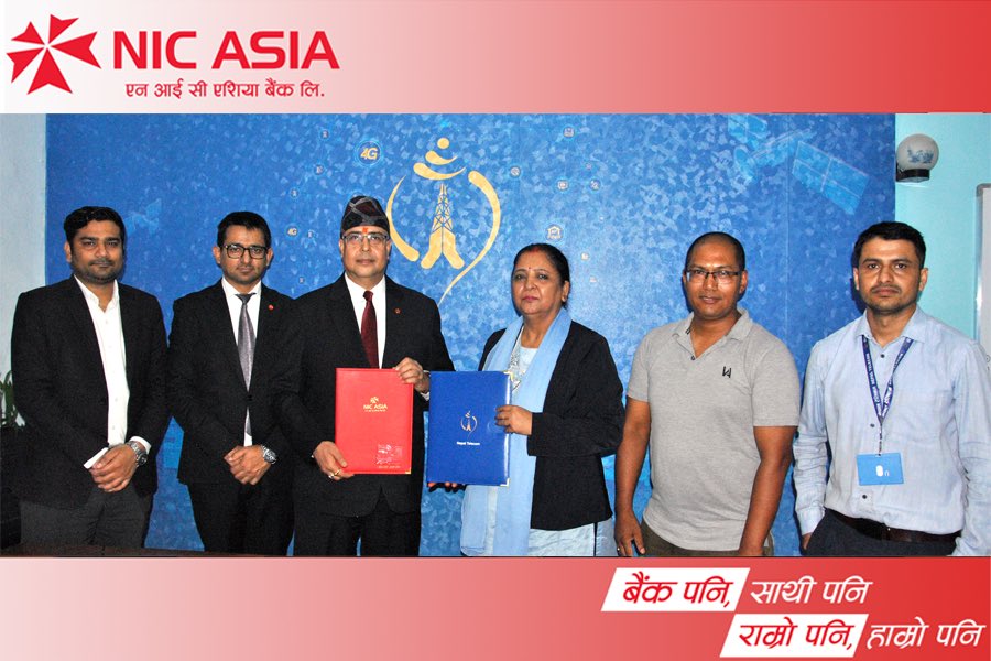 एनआईसी एशिया बैंकको एप र वेबसाइट नेपाल टेलिकमको नेटवर्कमा निःशुल्क चलाउन सकिने