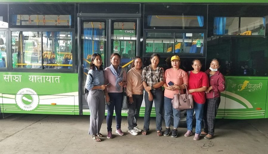 साझा यातायातको विद्युतीय बस सञ्चालनमा