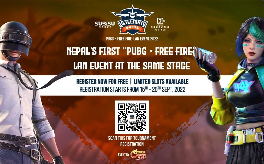 पब्जी र फ्रिफायर प्रतियोगिता एकसाथ हुँदै, ५ हजार टिम सहभागी हुने ब्याटलमा सुबिसुले साथ दिने