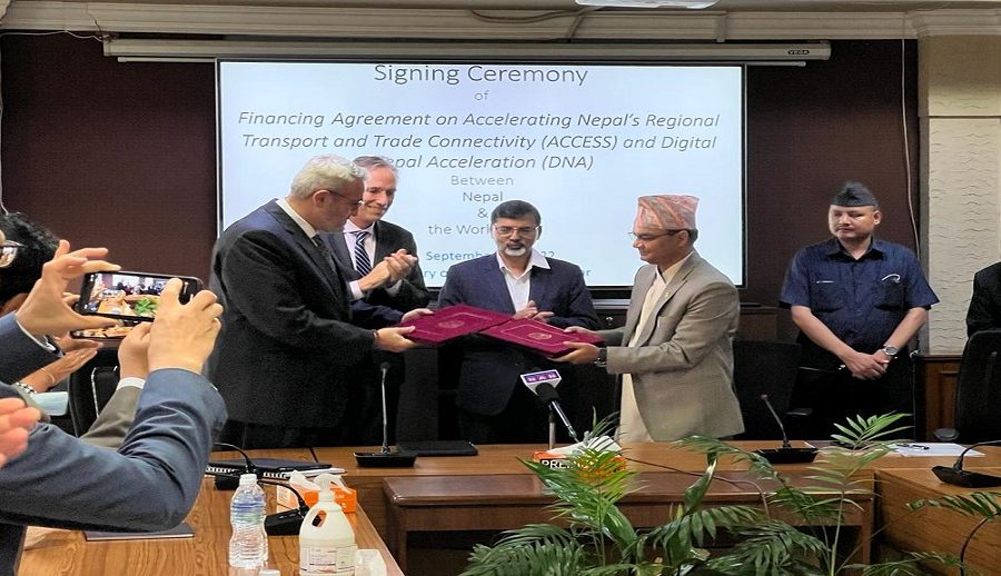 Nepal, World Bank sign agreements for $415 million for building infrastructure for digital development & regional transport