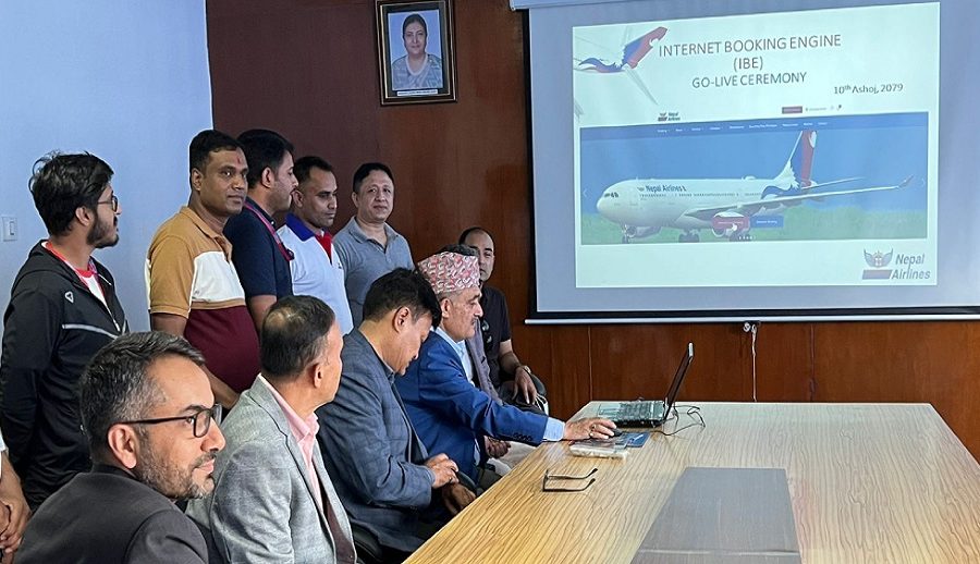 नेपाल एयरलाइन्सको अन्तर्राष्ट्रिय टिकट खरिद अब अनलाइनबाटै