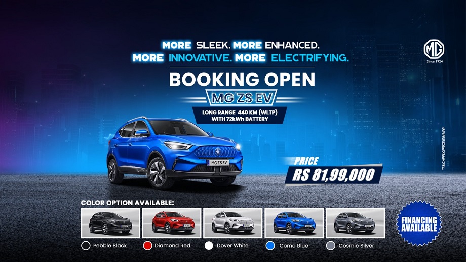 Booking Open for MG ZS EV Long Range