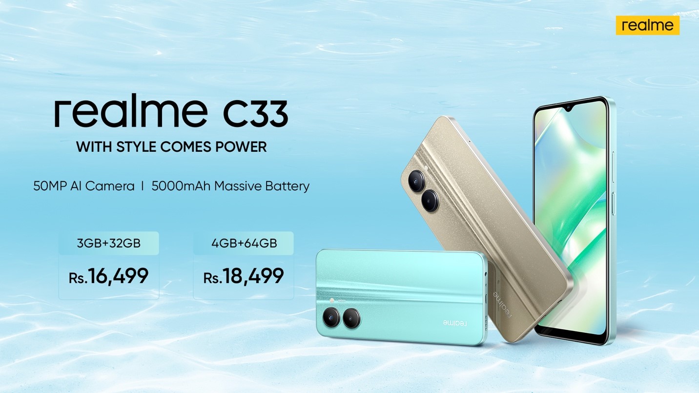 realme unveils realme C33 featuring Boundless Sea Design, 50MP AI Camera, starting from NPR 16,499