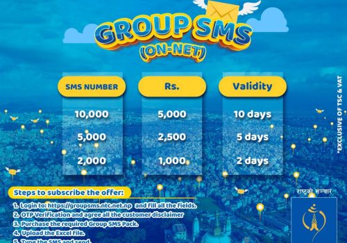 नेपाल टेलिकमको ग्रुप एसएमएस सुविधा प्रभावकारी बन्दै