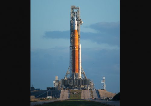 आगामी प्रक्षेपणका लागि नासाको आर्टेमिस १ मिशन रकेट प्रक्षेपण प्याडमा