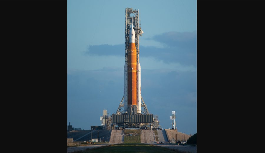 आगामी प्रक्षेपणका लागि नासाको आर्टेमिस १ मिशन रकेट प्रक्षेपण प्याडमा