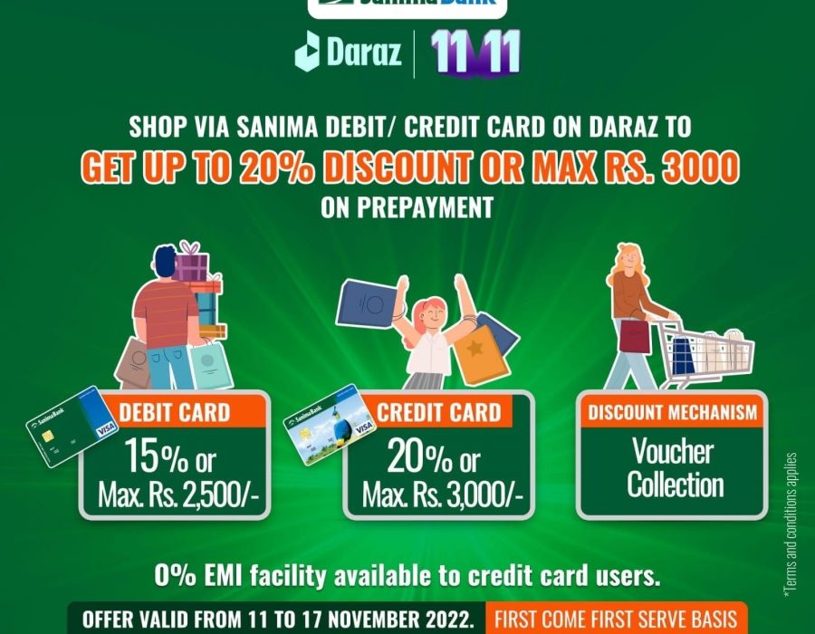 सानिमा बैंकको दराजसंग “११.११” का लागि सहकार्य