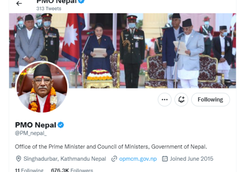 अनलक गरियो प्रधानमन्त्रीको आधिकारीक ट्विटर ह्याण्डल, अब सबैले हेर्न र फलो गर्न सकिने