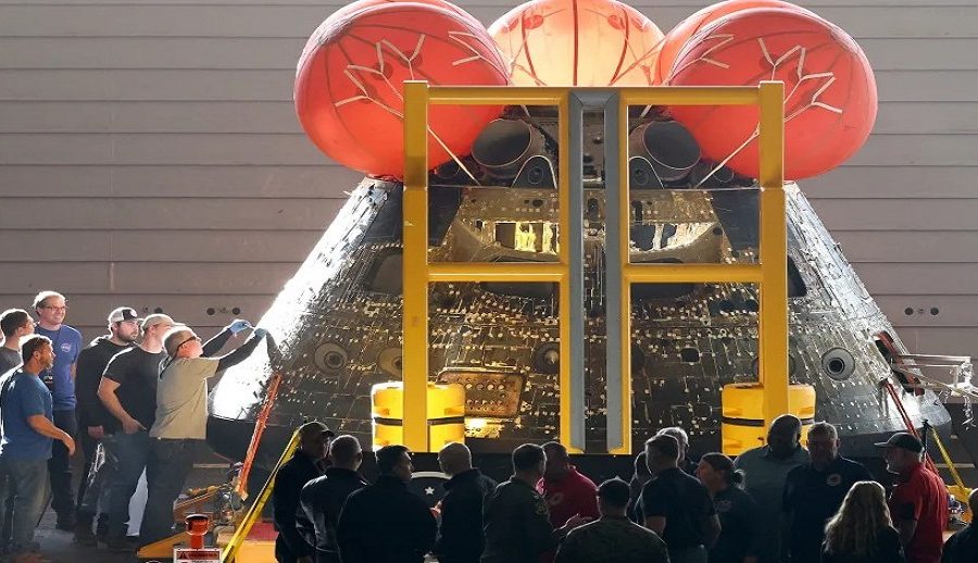 नासाको आर्टेमिस वान ओरियन अन्तरिक्ष यान केनेडी स्पेस सेन्टरमा