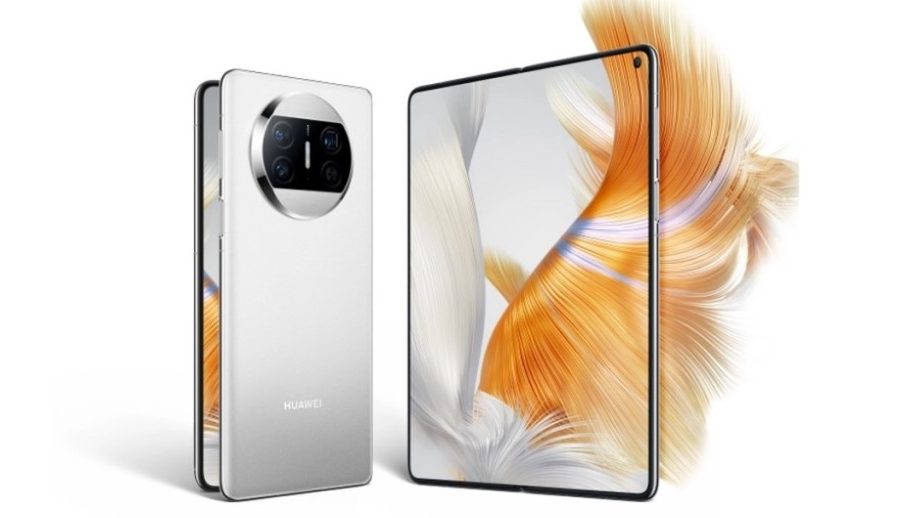 वाटरप्रूफ लाइटवेट बडीको साथ ह्वावेको मेट एक्स३ सार्वजनिक