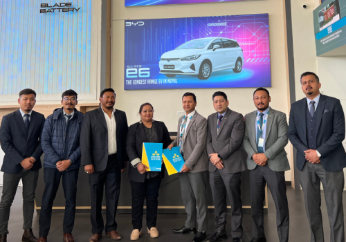 बीवाईडीको विद्युतीय गाडी किन्नका लागि कुमारी बैंकले सहज कर्जा दिने