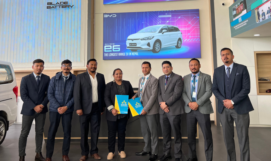 बीवाईडीको विद्युतीय गाडी किन्नका लागि कुमारी बैंकले सहज कर्जा दिने