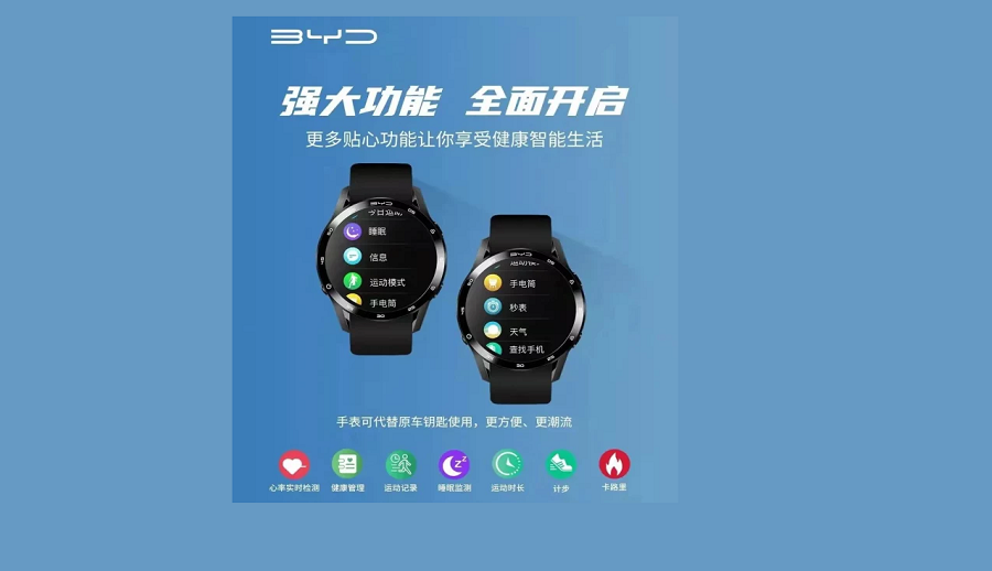 बीवाईडीको बिल्ट-इन कार किको साथमा नयाँ स्मार्ट वाच सार्वजनिक