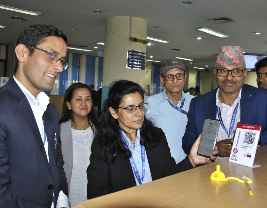‘नमस्ते पे’ क्युआर कोडमार्फत नेपाल टेलिकमको विभिन्न सेवाको बिल भुक्तानी गर्न सकिने