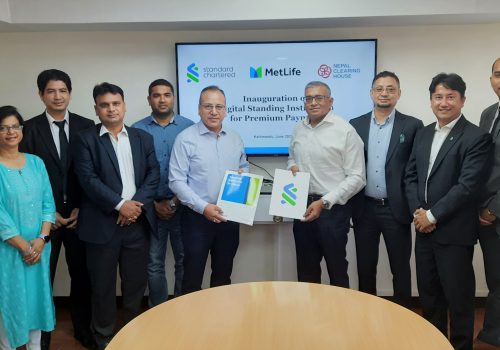 Inauguration of Digital Standing Instructions by MetLife Nepal and Standard Chartered Bank for premium payments collection