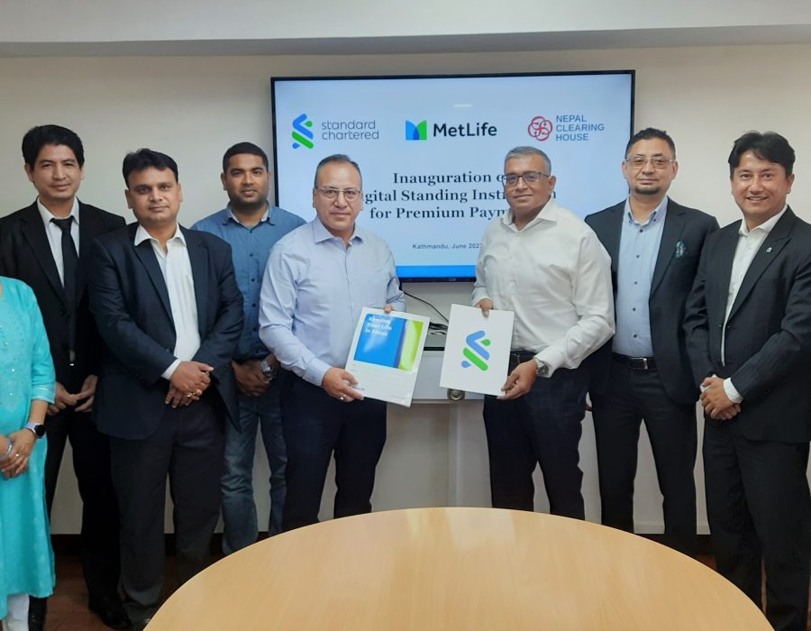 Inauguration of Digital Standing Instructions by MetLife Nepal and Standard Chartered Bank for premium payments collection