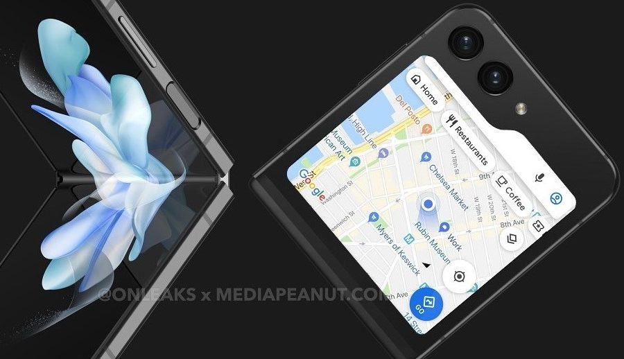 सामसङ ग्यालेक्सी जेड फ्लिप ५ को कभर डिस्प्लेमा गुगल म्याप्स चल्ने