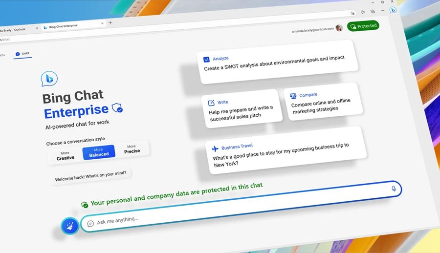 माइक्रोसफ्टको एआई बिङ अब इन्टरप्राइज मेसेजिङमा, एआई मोडेलमा मेटासँग साझेदारी