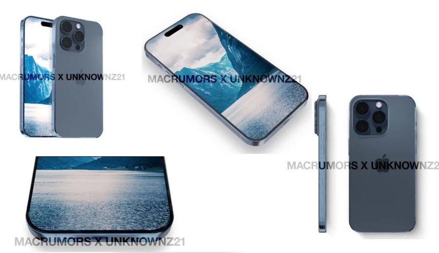 आईफोन १५ प्रोमा ग्रे टोनको साथ डार्क ब्लू रङ्ग फिचर गरिने