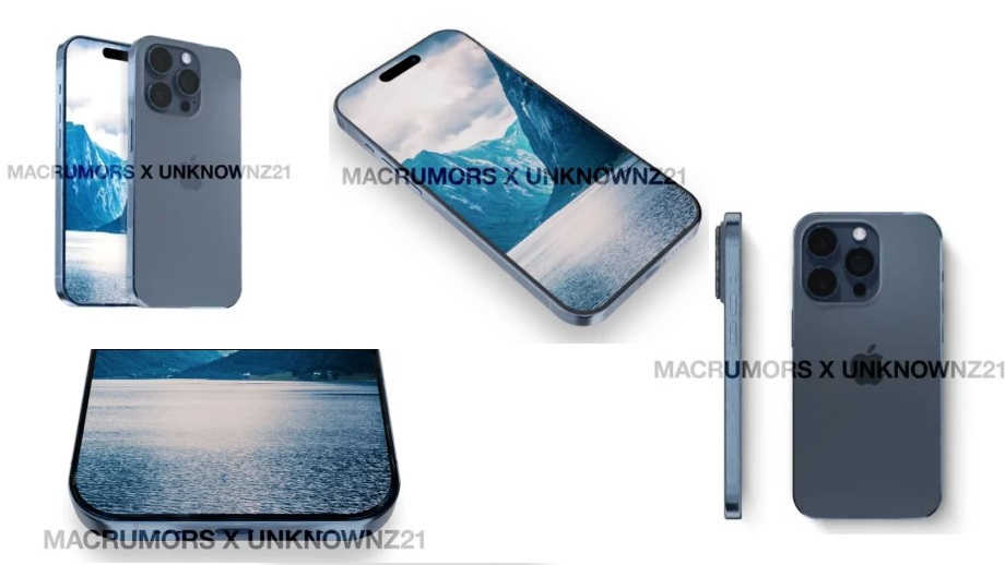 आईफोन १५ प्रोमा ग्रे टोनको साथ डार्क ब्लू रङ्ग फिचर गरिने