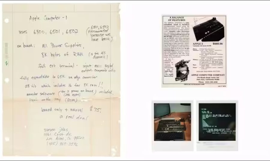 स्टिभ जब्सले लेखेको एउटा कागज १ लाख ७५ हजार डलर बढीमा लिलामी