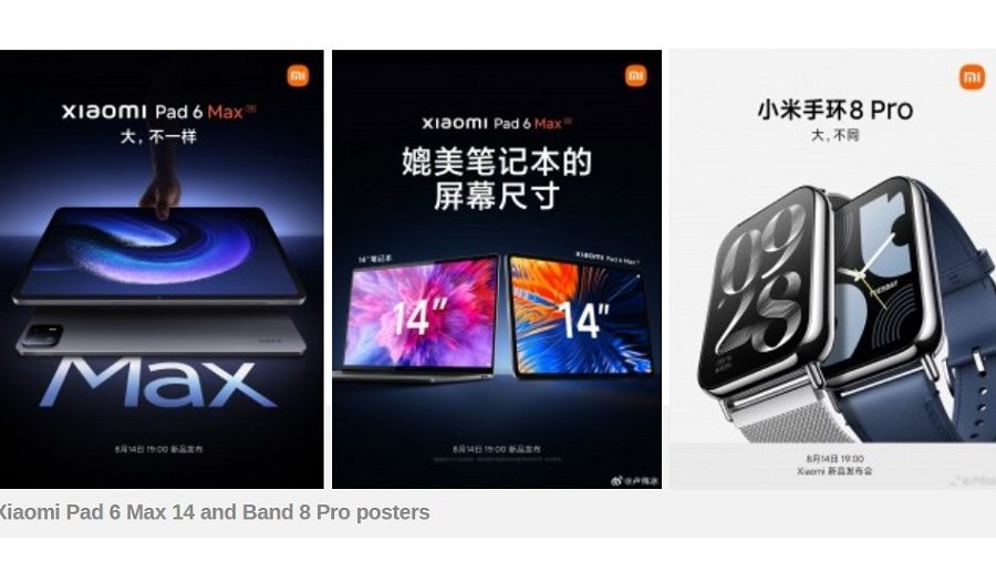 शाओमी प्याड ६, म्याक्स १४ र ब्यान्ड ८ प्रो अगस्त १४ मा लन्च हुँदै