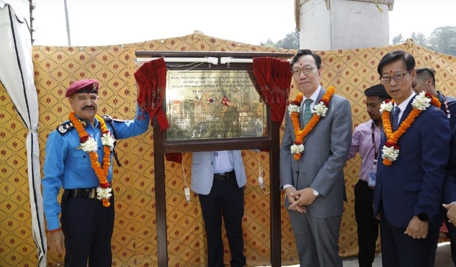 नेपाल प्रहरी प्रधान कार्यालय साइबर ब्यूरोको भवन शिलान्यास