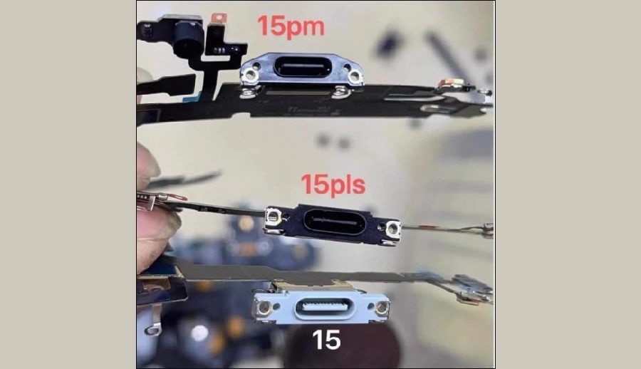 आईफोन १५ सिरिजको यूएसबी–सी कनेक्टर्स लीक
