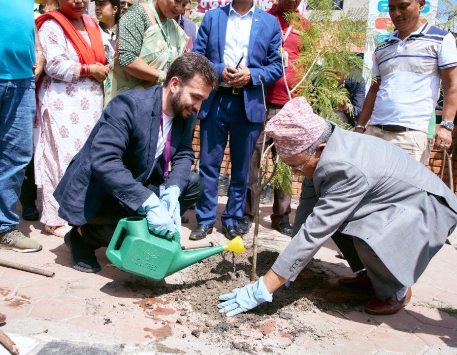 Ncell planted trees along Bagmati Corridor Road, marking 18th anniversary