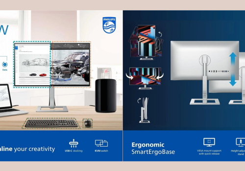 फिलिप्स २७–इन्च फोरके मनिटर लन्च, ९६ वाट यूएसबी–सी चार्जिङ समावेश
